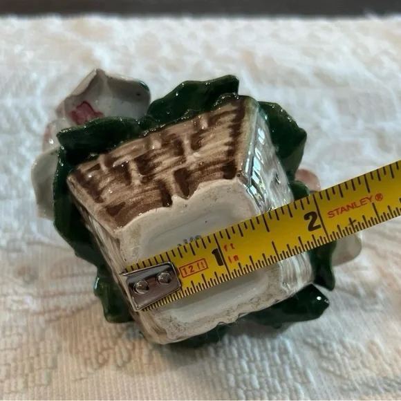 Vintage Capodimonte Italian Porcelain Flowers In Basket - Picture 10 of 12